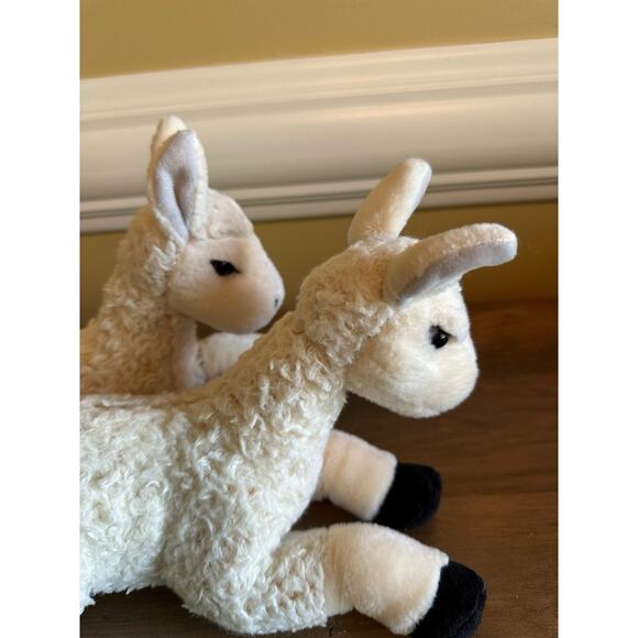 Set of 2 Aurora Lamb Plush Stuffed Animal Sheep Pair Cream White Soft Toy Kids - Picture 4 of 13